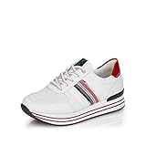 Remonte Damen Low-Top Sneaker D1305, Frauen Halbschuhe,lose Einlage,Sportschuhe,Freizeitschuhe,Turnschuhe,Laufschuhe,Woman,Weiss Kombi,41 EU / 7.5 UK