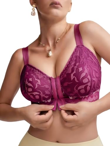 Soutien-gorge fermeture avant premium bretelles larges confort dorsal absolu L-8XL