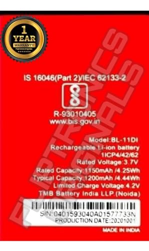 Image of BL-11Di Battery for Itel 11Di Battery with 1 Year Warranty**** (I296)