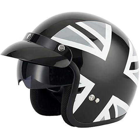 VCAN V537 Open Face with Sun Visor Black Jack Large Helmet Cover