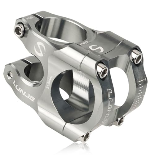 Cyclesavvy Bike Stem Mountain Bike Stem Short Handlebar Stem for Most Bicycle 35mm Short MTB Ultra-Light CNC Aluminum Alloy 31.8 * 28.6mm (Sliver)