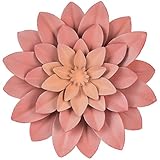 Everydecor Pink Succulent Metal Wall Decor