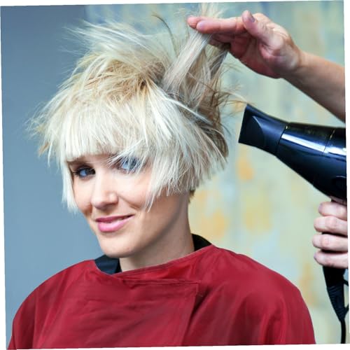 Capa de peluquería para corte de cabello ajustable ligera transpirable color rojo 4