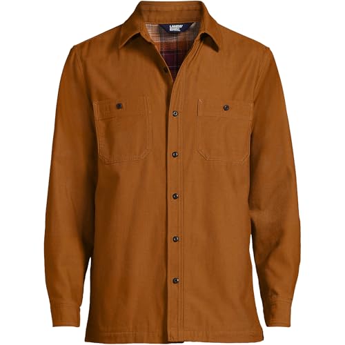 Lands' End Men's Lined Waffle Shirt Jacket3