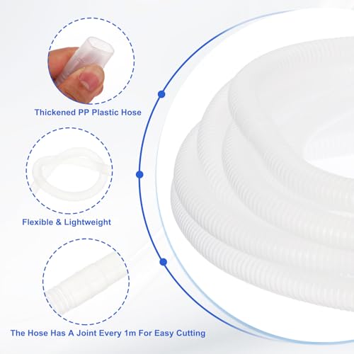 PATIKIL 20Ft Air Conditioner Drain Hose Kit Universal AC Drain Hose for Replacement Drain Hose Extension Mini Split AC Ductless Heat Pumps AC Drainage HVAC Extender, Clear by PATIKIL - Used condition - Image 3