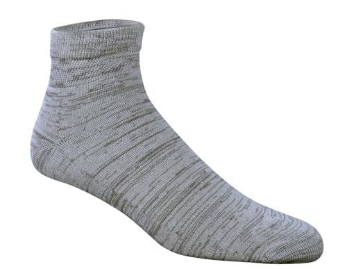 Yomandamor Mens Coolmax Ankle Wide Stretched Diabetic Socks with Seamless Toe,5 Pairs4