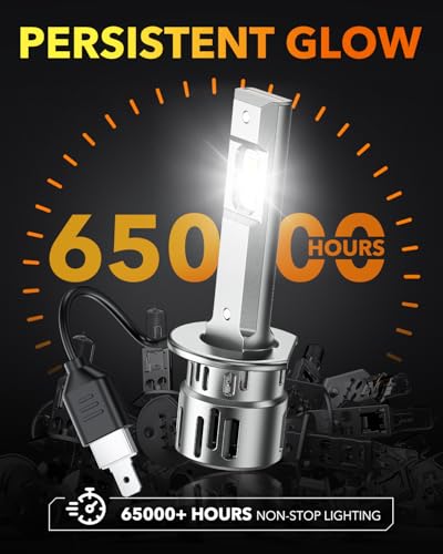 Image of OXILAM Upgraded H1 Light Bulbs, 900% Brightness with 16 CSP Chips, Real 1:1 Halogen Size, 6500K White, Canbus Ready Fog Light Bulbs, Pack of 2