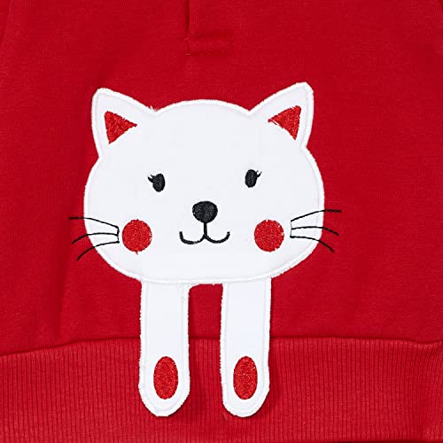Image of MOMS LOVE ML KITTY GIRLS INF CO-SET MLS22725XXGCST RED 03-06MNTH