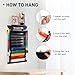 Tilhumt 10 Belts Karate Belt Display Rack with Sticker, Felt Martial Arts Belts Display Holder with Dust Cover, Easily Insert and Remove Belt, Taekwondo Belt Organizer for Adults, Black