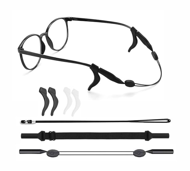 2PCS Unisex Eyeglasses Strings Cord Sports Eyeglass Holder Straps Cord Around The Neck String Chain Sunglasses Lanyard Retainer Strap for Glasses Strap Eyeglass Chains Specs Holder