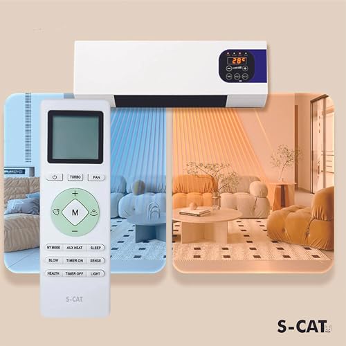 Image of S-CAT Compatible with Lloyd AC Remote Original Model 233 (No Backlight) Suitable for 1 1.5 2 Ton Split /Window AC (Match Old Remote Exactly, for Any Issues Contact Customer Care)