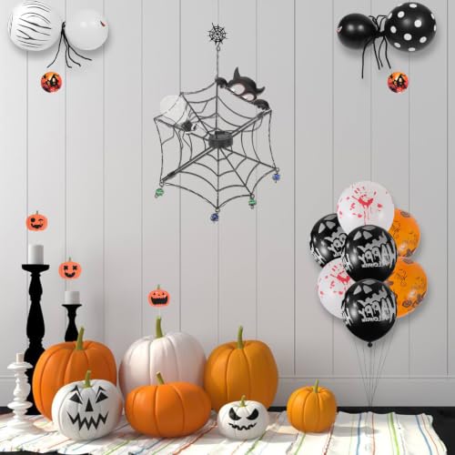 Lámpara Colgante de Telaraña de Diseño Negro en Material Resistente 5