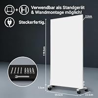 Hocosyme Infrarotheizung Standgerät 1000W Mobil & Flexibel – Ansicht 7