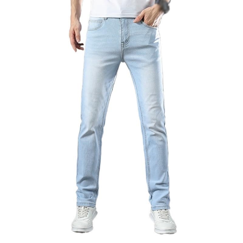 Basic Jeans Business Straight Leg Regular Stretch Jeans Spring and Fall Jeans(36)
