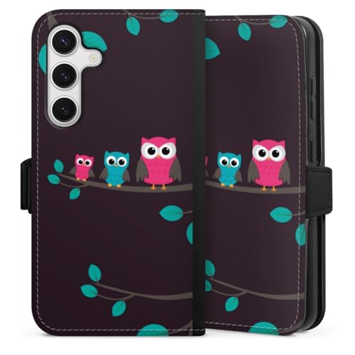Etui Galaxy S24 DeinDesign avec fermeture magnetique motif hibou