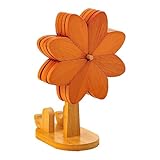 Juego de posavasos, molino de viento con soporte para teléfono móvil, posavasos de madera para platos calientes, para olla, cocina, sala de estar, mesa de comedor, decoración del hogar, casa de campo
