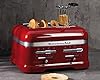 Kitchenaid tostapane - Artisan - Toaster 4 fette con scomparti extra-large e pinze autocentranti - Macchina per Toast con 7 Livelli di Doratura - Retro - Rosso mela metallizzato