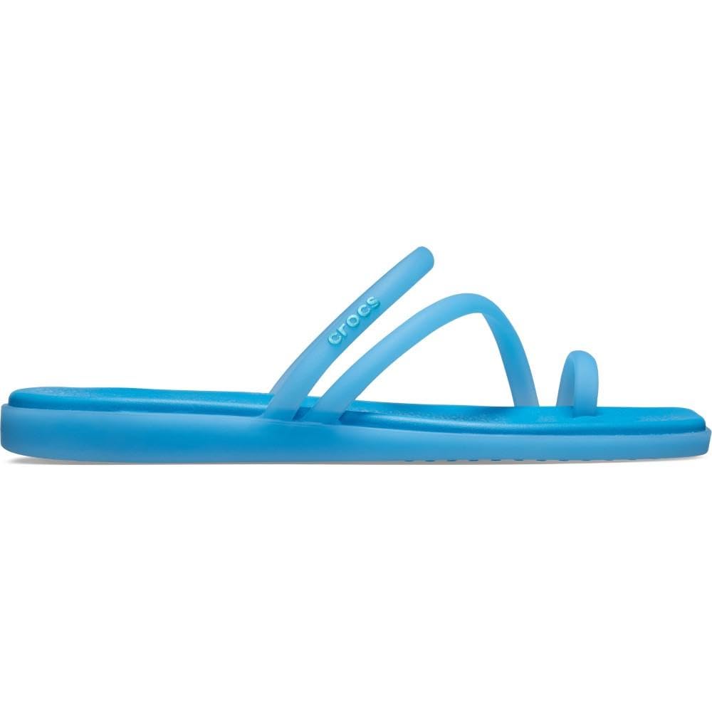Crocs Women's Miami Toe Loop Sandals | Square Toe Flat | Flexible Straps | Croslite Foam Footbed