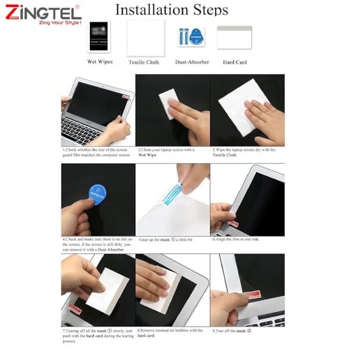 Image of Screen Protector Compatible With MacBook Air 13 Inch Old (2010-2017) A1369, A1466 Flexible Fiber 9H Hardness Screen Protector Not a Tempered Glass