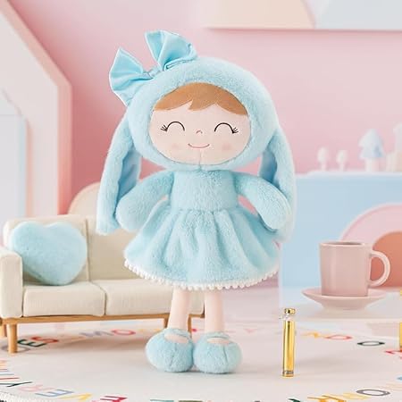 Image of RVA Cute Bunny Baby Doll Plush Toys Lovable and Huggable Gift for Birthdays & Occasions for Children, Kids, Baby Girl Cuddly Soft Plushies Adorable Stuffed Animals Plush Companions (Size 65 cm) (Blue)
