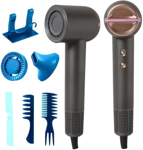 Hair Dryer, High-Speed Ionic Blow Dryer, Fast-Drying Hair Dryer for Women, Negative Ions Frizz Control, Low-Noise Hairdryer for Home & Salon(Blue)