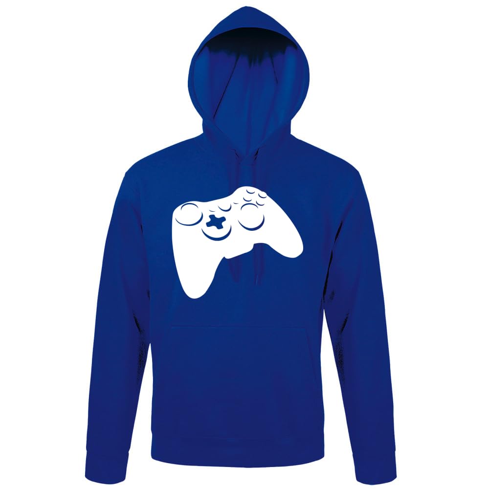 Gaming Controller X - Sudadera con capucha para hombre, Azul Royal., XXXL