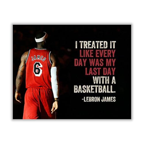AMERICAN LUXURY GIFTS LeBron James Quote Wall Art 10x8