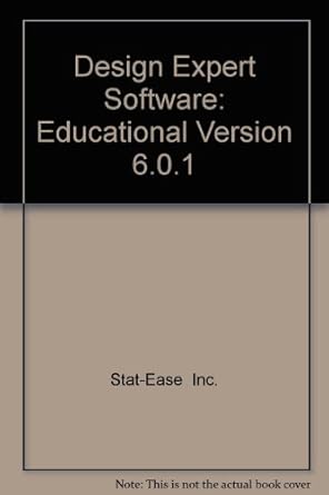 Design Expert Software: Educational Version 6.0.1 : Buy Online at Best