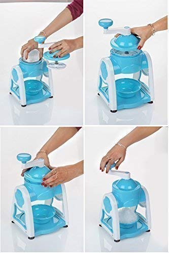 Image of Manual Ice Gola Maker | Ice Crusher, Slush, Grinder Machine | Ice Snow Maker | Shikanji ice Maker | Portable Gola Maker with 6 Pcs Sticks & 3 Bowl Baraf ka Gola Maker