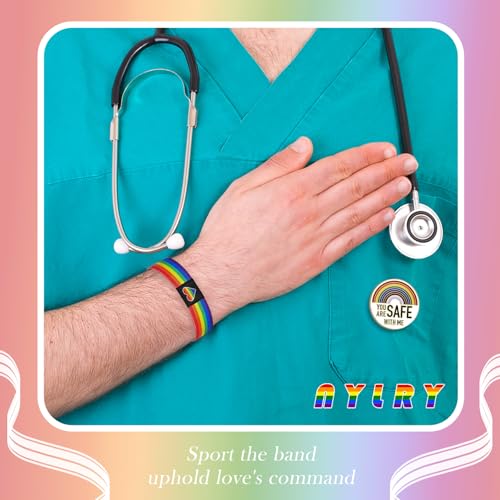 Rainbow Bracelet Pride Bracelets for Women Men Stretch Rainbow Bracelets LGBTQ Stuff LGBT Jewelry Accessories Gifts for Pride Month Decorations3