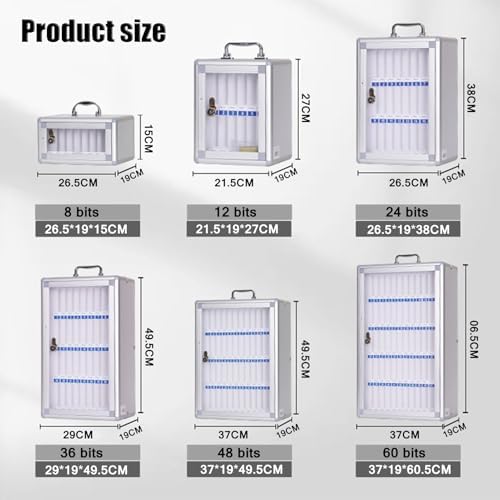 Aluminum Alloy Cell Phone Storage Locker for School & Office - 24/36 Slot Secure Cabinet for Device Management & Safe Storage Solution (24-Bit)