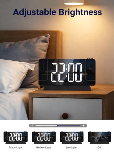 ChayWillow Dual Projection LED Alarm Clock with Temperature Display - image 1