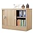 Produktbild NNDQ Hölzerne Aktenschränke mit Schloss, großer moderner seitlicher mobiler Aktenschrank-Drucker-Stand, übersichtliches Design für Heimbürobedarf