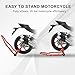 Big RED Motorcycle Stand 500LB, Adjustable Sport Bike Front and Rear Wheel Lift Stands, Fit for Yamaha, Kawasaki, Honda, Suzuki, Red, U+L