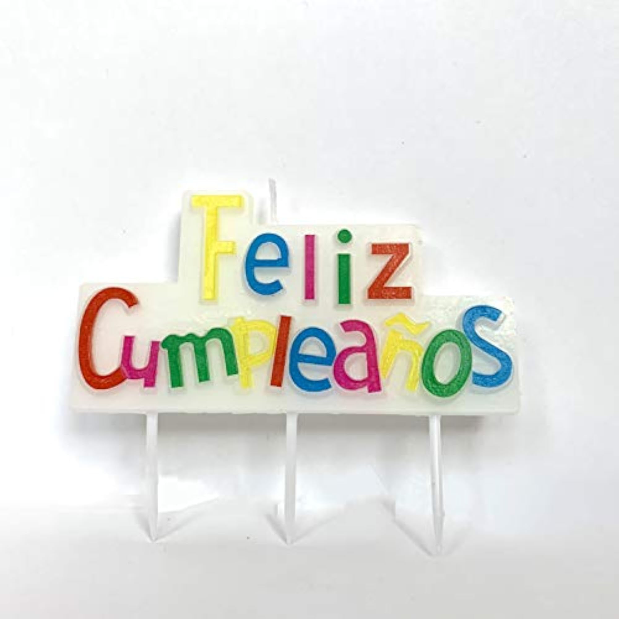 Feliz Cumpleanos Rainbow Celebration Candle