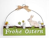 Farbe: mehrfarbig LB H&F Türhänger Dekohänger Willkommen Osterhase Frühling Ostern Holz grün (Osteranhänger)