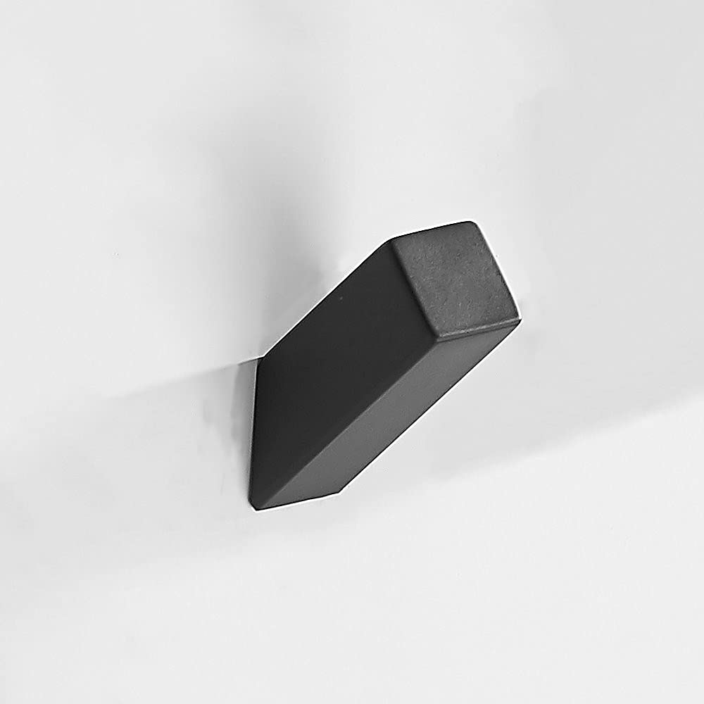 Ganchos negros de acero inoxidable 304, perchero para ropa, ganchos para batas atornillados con clavos a prueba de herrumbre, montaje en la pared, gancho único