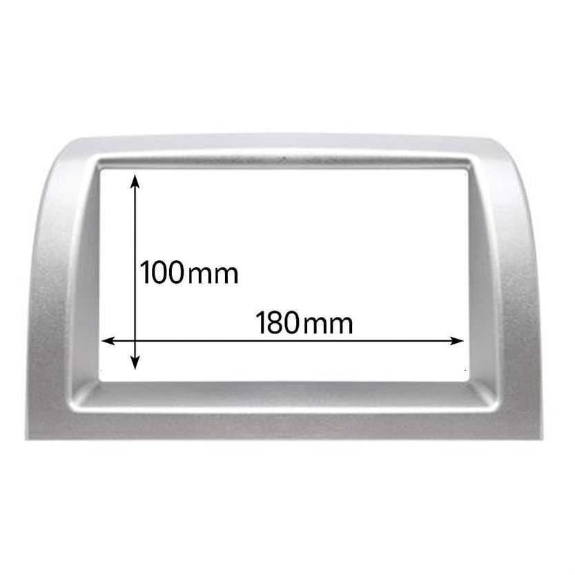 MASCHERINA MONTAGGIO AUTORADIO 2DIN COMPATIBILE LANCIA YPSILON 2003-2011 GRIGIO CHIARO
