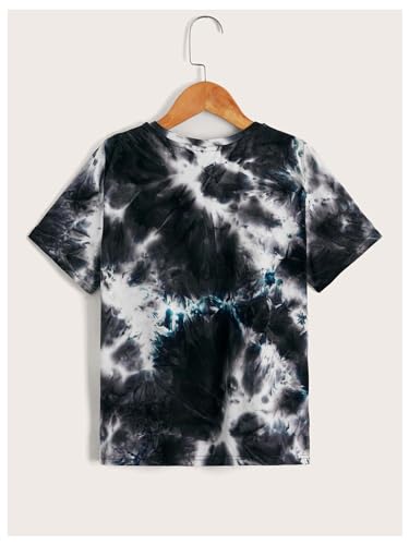 Verdusa Boy's Tie Dye Short Sleeve Casual T-Shirt Top Round Neck Summer Tee Tops2