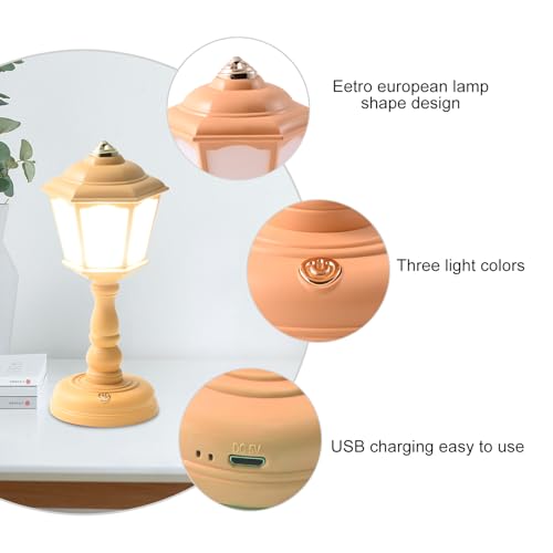 Mini lampe LED vintage jaune : le cadeau déco et lecture idéal - 4