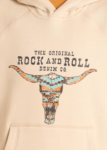 Rock & Roll Denim Boys' Aztec Skull Graphic Hoodie2