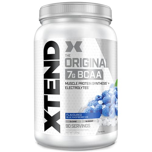 Poudre XTEND Original aux BCAA - framboise bleue | complément alimentaire aux acides aminés ramifiés | 7 g de BCAA + électrolytes pour récupération et hydratation | 90 portions Cover