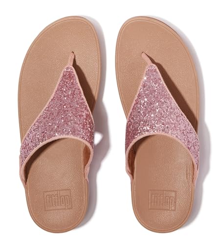 Image of FitFlop Lulu Multi-Tonal Glitter Toe-Post Sandals