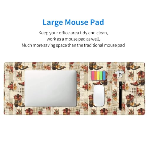 Tapis de souris grand format stable à bords cousus anti-glisse