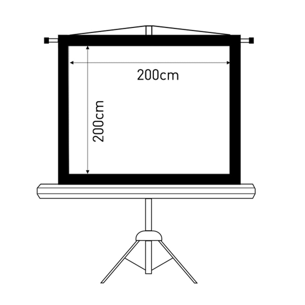 Maclean MC-680 - Pantalla de proyección con trípode 112", 1:1, 200cm*200cm