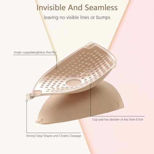 Image of Sticky Bra Push Up for Women, Strapless Invisible Adhesive Bra with Strap for Backless Dress