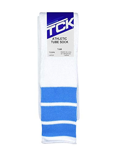 Image of TCK Retro Tube Socks with Stripes for Men & Women - 3 Stripe, 70's 80's Deadlift Socks