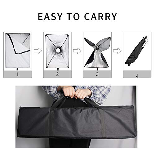 Photography Lighting Kit, 800W Softbox Photography Kit Continuous Lighting System Studio Equipment Professional Photography Bulb, Suitable for Still Life Portrait Video Shooting - Thumbnail 5