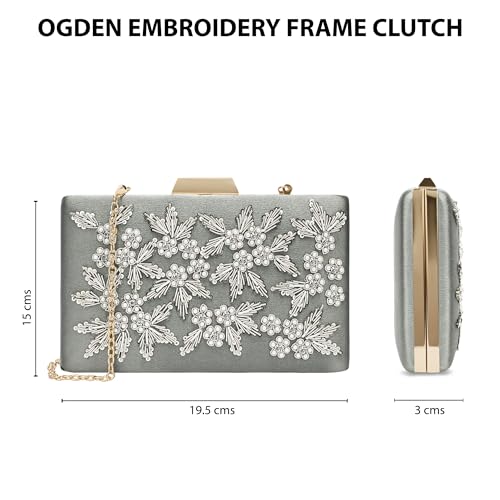 Image of Lavie Signature Women's Ogden Embroyidery Handle Framed Clutch|Ladies Purse |Gift For Women