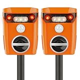 2 Packs Solar Animal Repeller Outdoor Ultrasonic Dog Squirrel Repeller Deterrent...